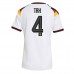 Tyskland Jonathan Tah #4 Hjemmedrakt Dame VM 2026 Korte ermer